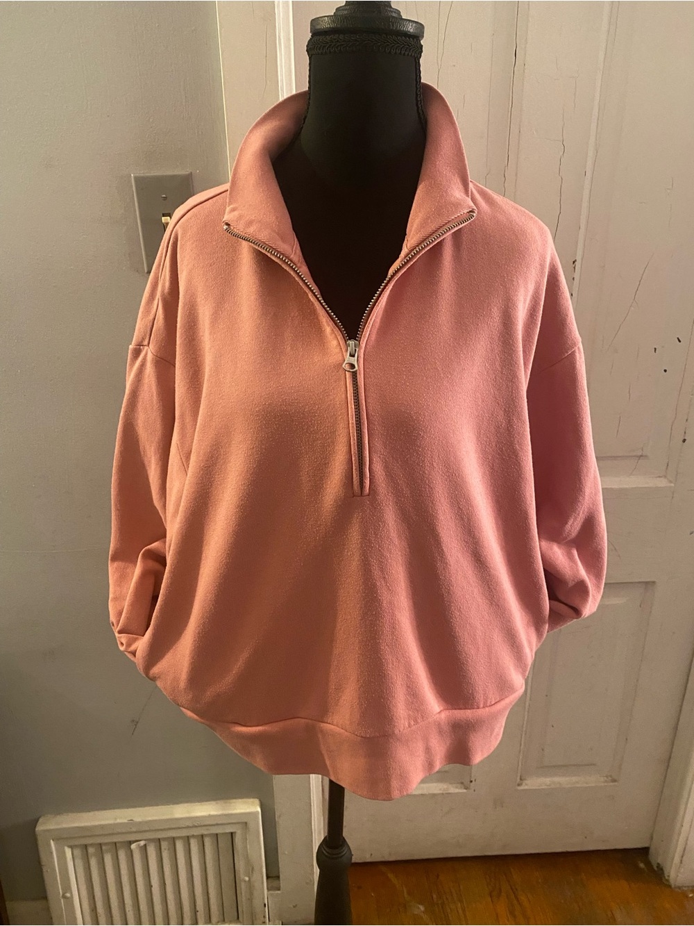 GAP Dusty Rose Quarter-Zip Pullover